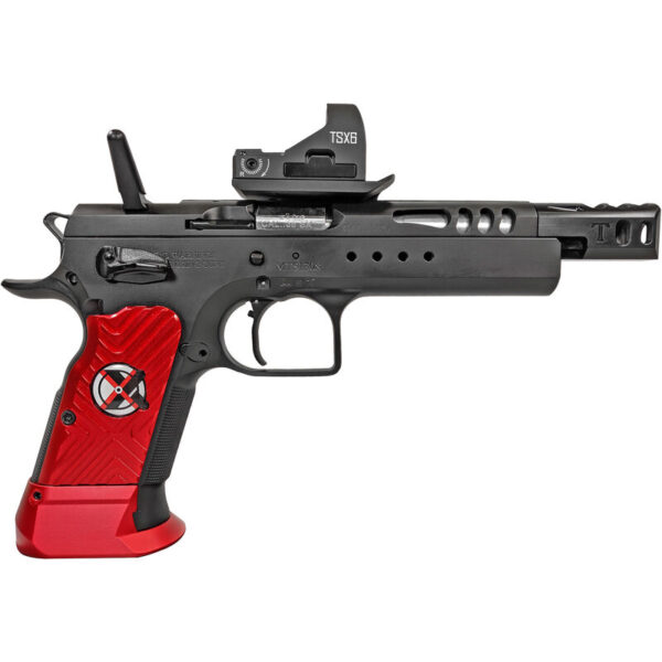 EAA Witness Domina Xtreme 9mm Luger Semi Auto Pistol 5.25" Barrel 17 Rounds Hand Tuned Race Gun with Optic Steel Frame Aluminum Grips Two Tone Finish